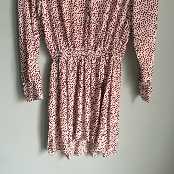 ZADIG & VOLTAIRE Rinka Heart-print Dress In Red Silk Small - Picture 7 of 14